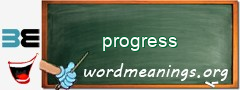 WordMeaning blackboard for progress